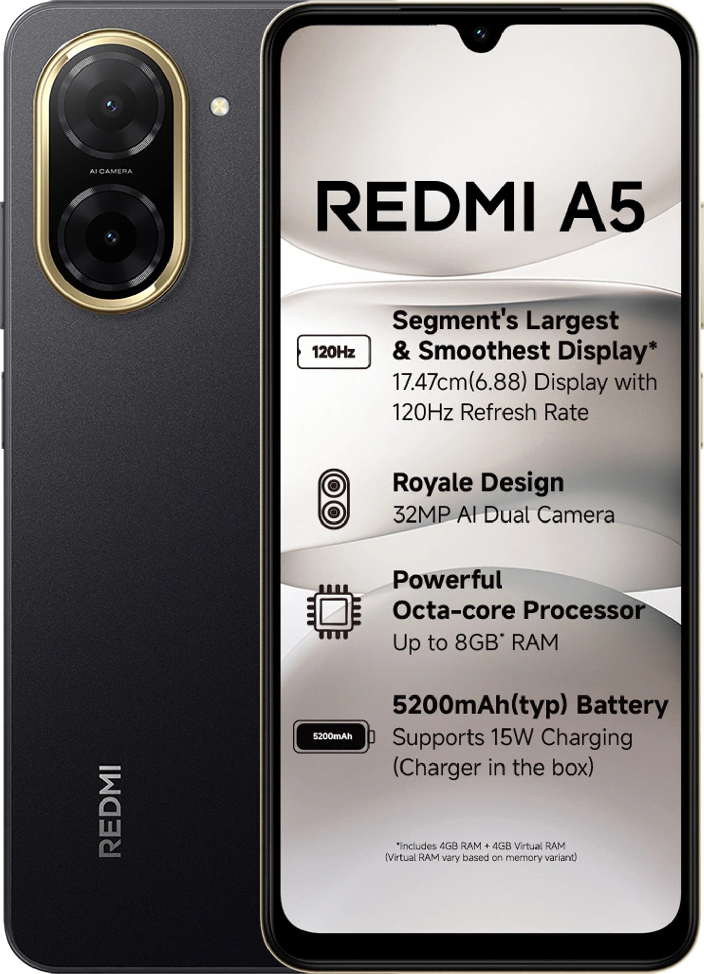 Xiaomi Redmi A5 6.88" 64GB 3GB RAM LTE -Factory Unlocked