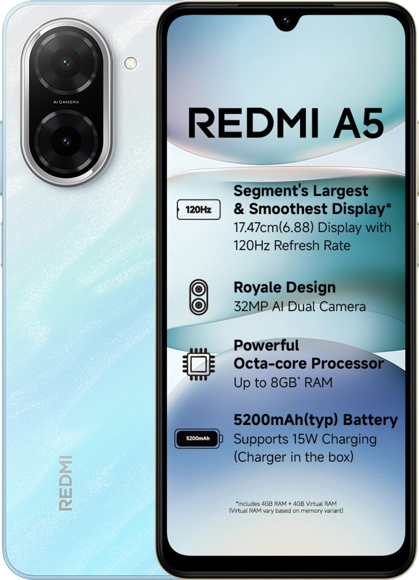 Xiaomi Redmi A5 6.88" 64GB 3GB RAM LTE -Factory Unlocked