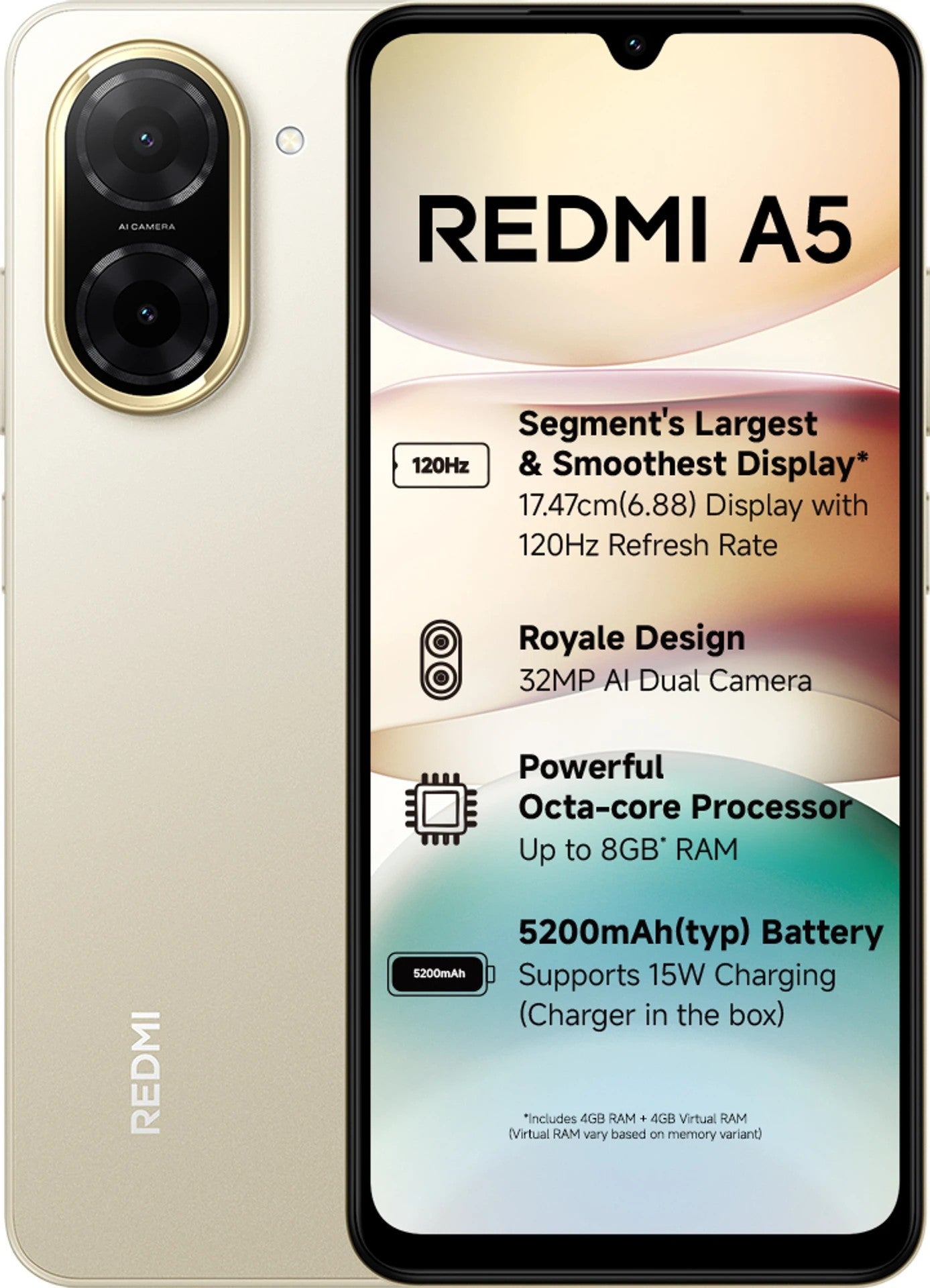 Xiaomi Redmi A5 6.88" 64GB 3GB RAM LTE -Factory Unlocked