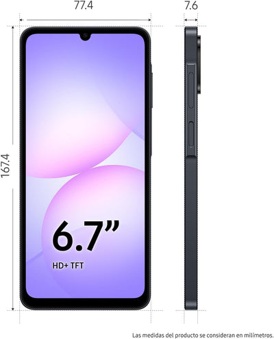 Samsung Galaxy A07 4G LTE SM-A075M 6.7" 64GB 4GB RAM Dual SIM Factory Unlocked - Black