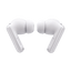 White Motorola Moto Buds 2 Plus earbuds, front detail on a white background.