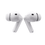 White Motorola Moto Buds 2 Plus earbuds, outer detail on a white background.