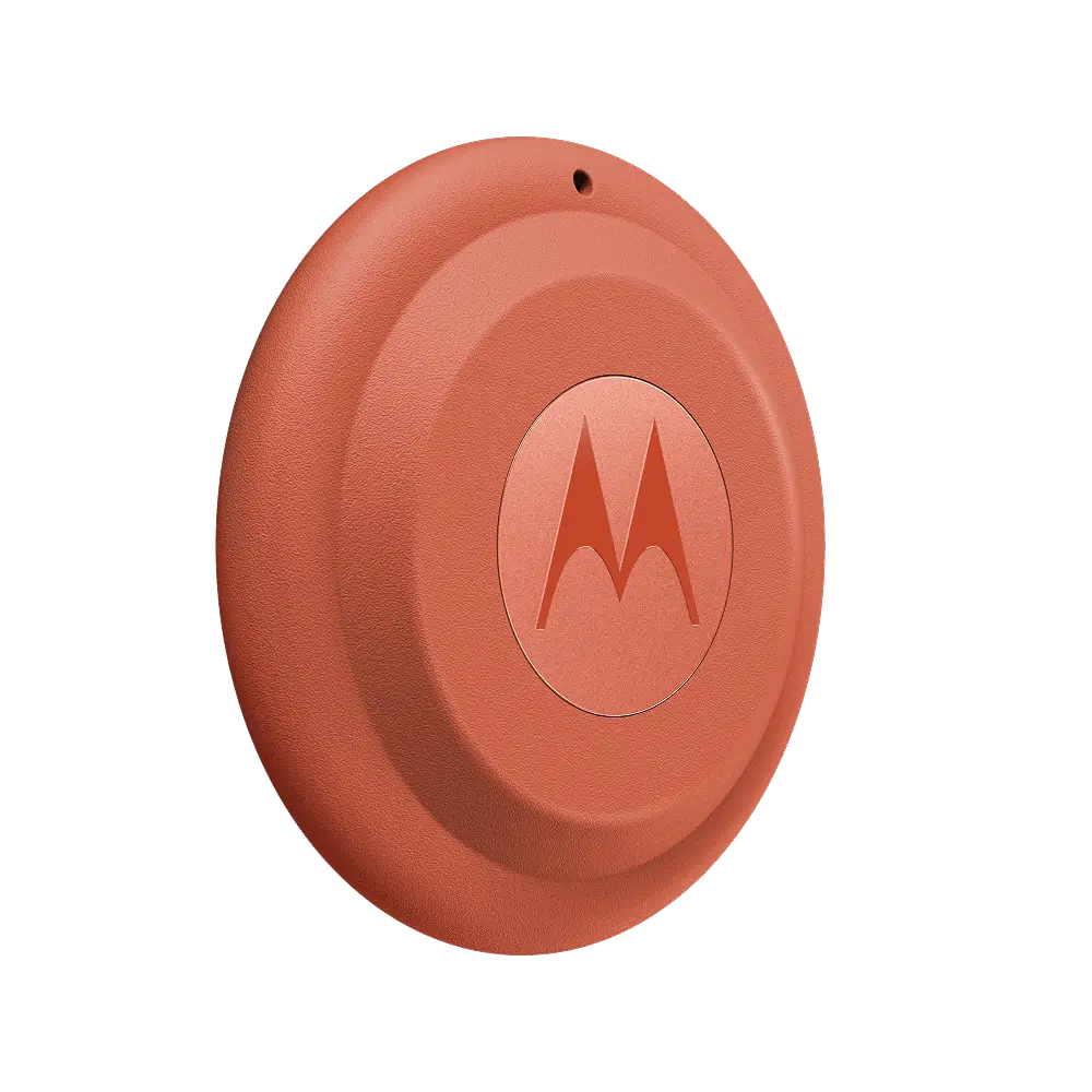 Motorola Moto Tag 2 Orange, angled view