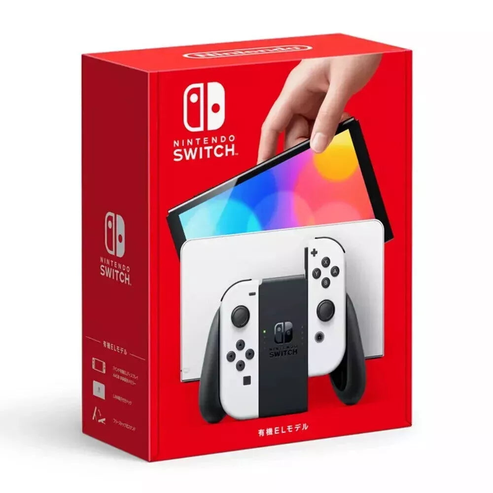 Nintendo Switch OLED 64GB White Console + 32GB SD Card