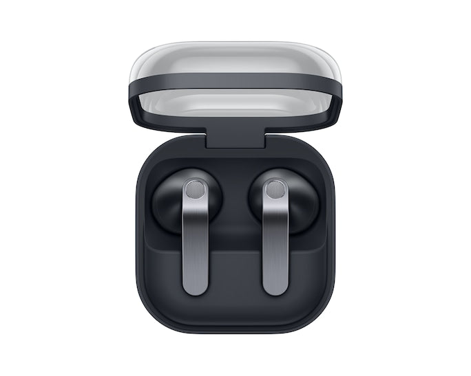 Samsung Galaxy Buds4 Black in open charging case