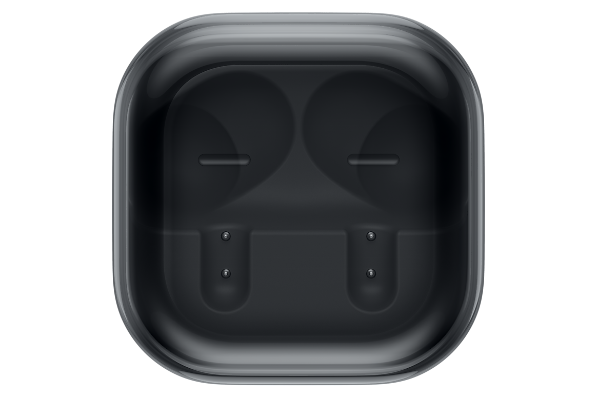 Samsung Galaxy Buds4 Pro Black, charging case interior view