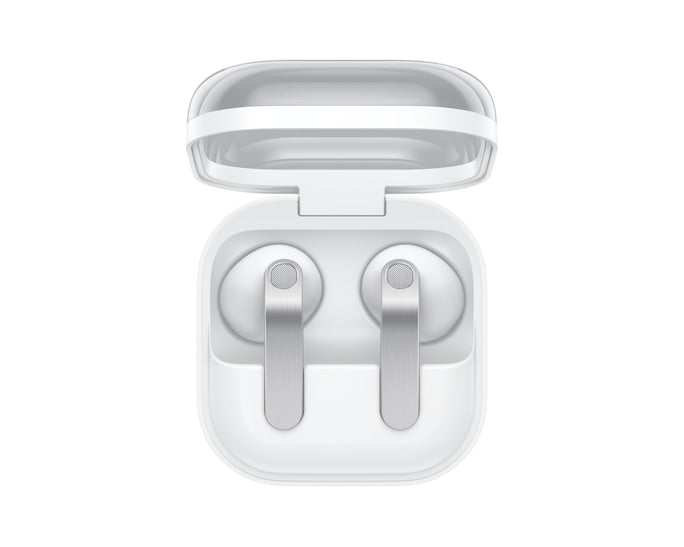 Samsung Galaxy Buds4 White in open charging case